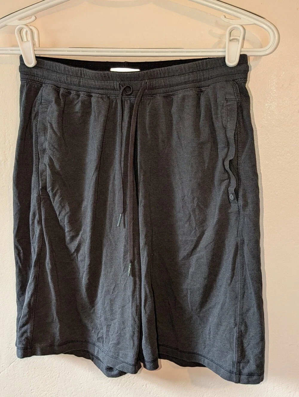 Men's Athletic Drawstring Shorts - Black Performance Fit Size M